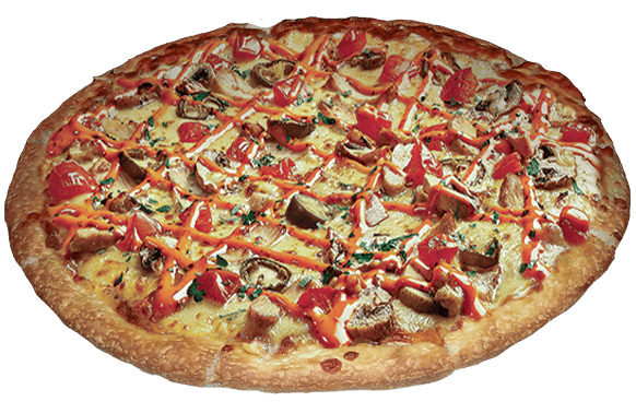Chicken Supreme pizza with mixed toppings